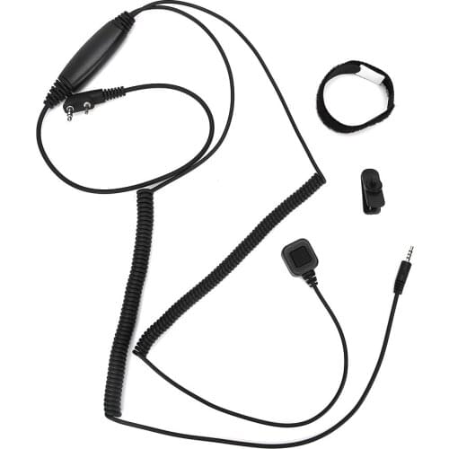 PU Lightweight Upgrade Double Channels Bluetooth Walkie Talkie K Head Connecting Cable