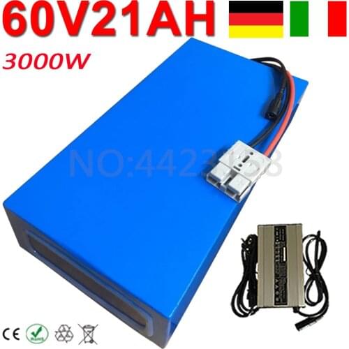 Free Customs Tax 60V 1000W 1500W Electric Scooter Battery 60V Lithium Battery Pack 60V 20AH 18AH 16AH Electric Bicycle Battery