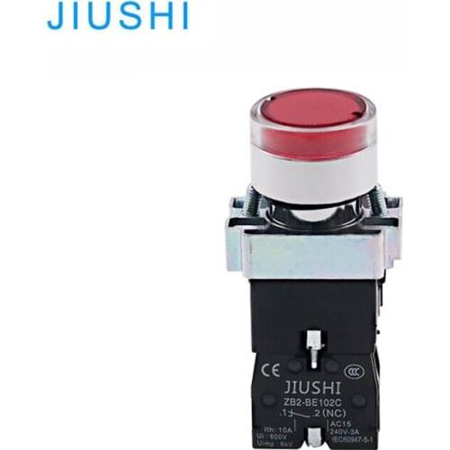 Copper silve point XB2-BW3462 3361 momentary Push Button Switch LED mounting hole 22mm 24v220v380v
