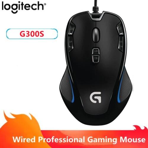 Original Logitech G300S Gaming Mouse 2500DPI Wired Mouse 1000Hz Optical Mouse USB Laptop Gaming Mouse/Computer Mouse/Programming