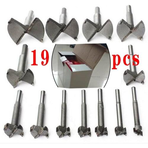 Wholesales woodworking Forstner Drill Bits Sets Carbon High Speed Steel Wood Working Hole Cutter Wood Boring Hole 14-40mm