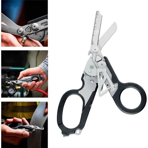Raptor Emergency Response Shears multifunctional scissors with Strap Cutter and Glass Breaker with MOLLE Compatible Holster