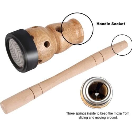 Wormwood Artemisia Moxa Moxa Mugwort Box Wooden Gourd Device Massage Burner Roll Set