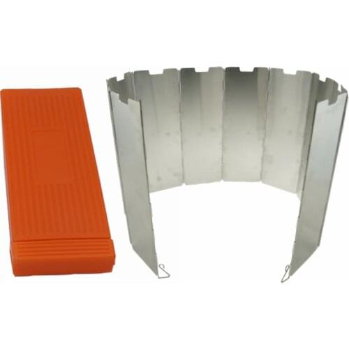 Portable 10 Plates Stove Windshield Outdoor Camping Cooking Burner Windproof Screen Aluminium Alloy Wind Guard