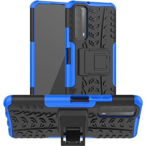 6.67'' Shockproof Armor Rugged Shell Coque For Huawei Y7A Psmart Psmart2021 P Smart 2021 Case Fundas PC TPU Stand Cover Housing