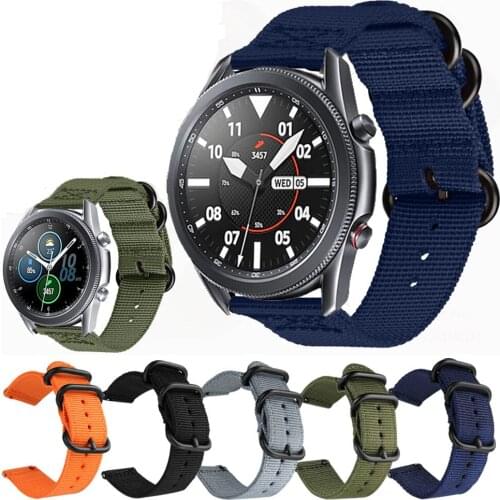 For Samsung Galaxy Watch 3 45mm 41mm Strap Nylon Band For Galaxy Active2 40mm 44mm Watchband Bracelet 20mm 22mm Canvas Wristband