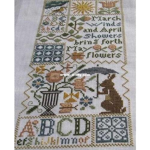 The Prairie Schooler - Spring sampler (1) Package Greeting Needlework Counted Cross-Stitching Kits New Style