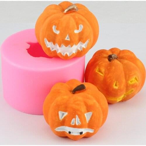 Silicone Hallowmas Pumpkin Candle DIY Mold Handmade Soap Moulds Candle making Mold Soap diy Molds For Art Craft