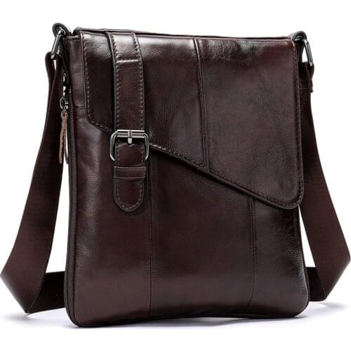 Men Genuine Leather bag High Quality Shoulder Bag Casual Men Messenger Bag business handbag Mens Flap male Bags