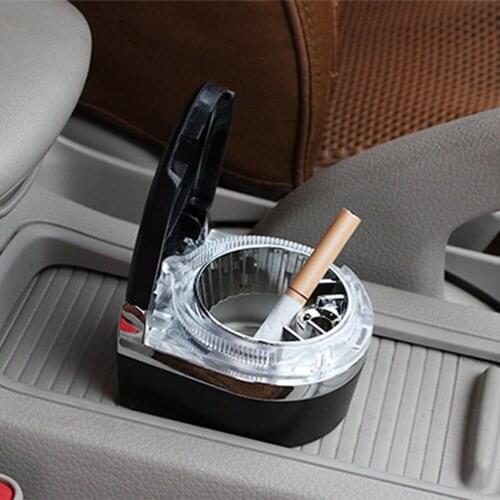Luminous Car Ashtray Cigarette Smoking Cup Ashtray Ash Holder with LED Light for Car Home Use Automotive Interior Accessories