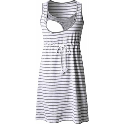 Women Pregnant Maternity Stripe Tunic Breastfeeding Summer Maternity Dress for photo shoot maternidad ropa vestido gravida 2019