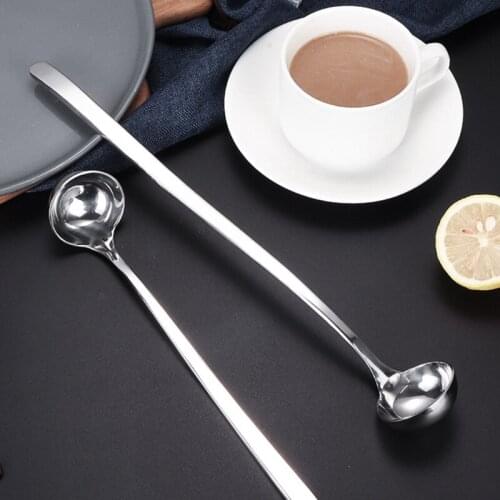 Lengthened 304 Stainless Steel Mixing Spoon Long Handle Coffee Ice Cream Tea Scoop Kitchen Accessories Cocktail Spoon Bar Tools