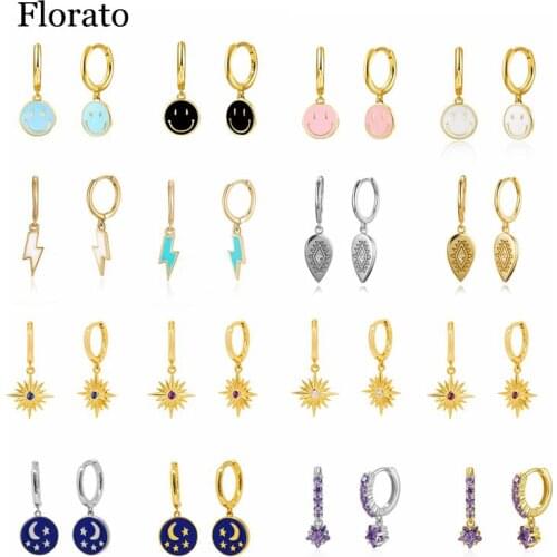 Prevent Allergies925 Sun Wreath Hoop Earrings 925 Sterling Silver Ear Buckle For Women Earrings Fashion Elegant Jewelry