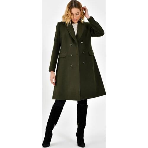 Women Winter Coats Long Coats Cashmere Wool Collar Coat Kuruvaz Autumn Winter Fashion Clothing from Turkey