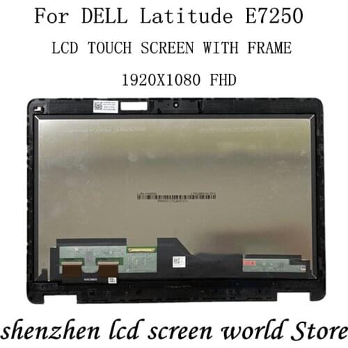 For Dell Latitude E7250 7250 12.5" Laptop LCD display touch screen assembly FHD 1920*1080 Tested
