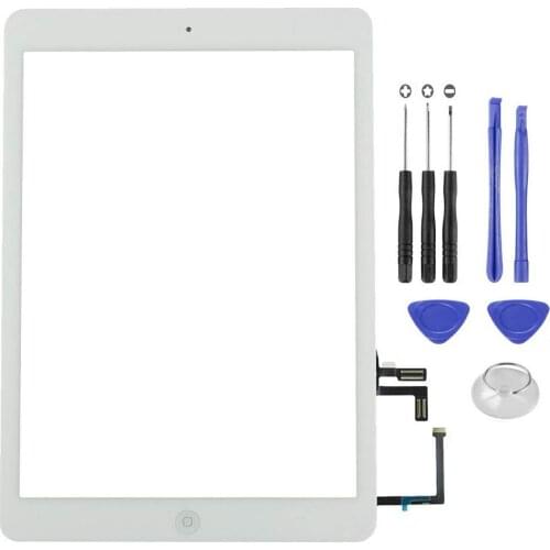 1Pcs Tested Digitizer Touch Screen Panel Assembly for iPad Air 2013 A1474 A1475 A1476 Replacement With Home Button Gift