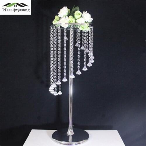 10Pcs/Lot Flower Vases Floor Crystal Vase Plant Floral Holder Flower Pot Road Lead for Home/Wedding Corridor Decoration G170