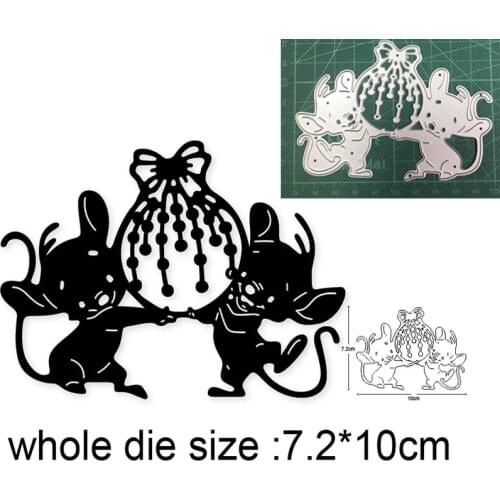 Christmas Animal Mouse Metal Cutting Dies Stencils for DIY Scrapbooking dies Embossing Die Cuts Craft Paper Stamps Dies New 2020