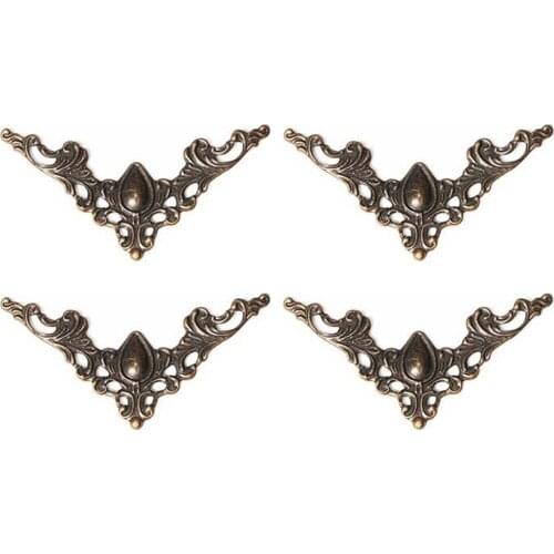 24 Pcs Vintage Metal Book Corner Protector Box Book Scrapbook Album Corner Decorative Protector Cover