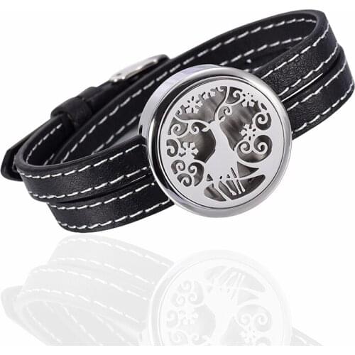9 Different Essential Oil Diffuser Bracelets Women Necklaces & Pendants Black Watch Belt Fashion Oil Diffuser Jewelry
