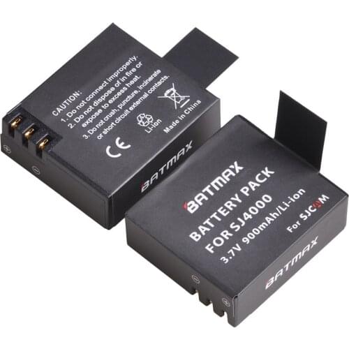 2Pcs 900mAh Sj4000 Battery Akku for SJCAM SJ4000 battery SJ5000 SJ6000 SJ8000 EKEN 4K H8 H9 GIT-LB101 GIT PG900 1050 BATTERY