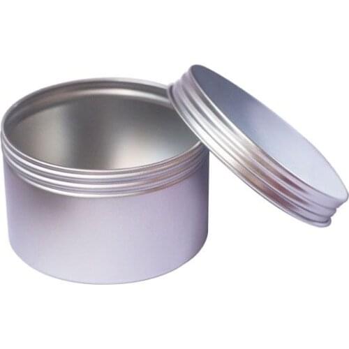 200G 200ML Aluminum Pot Metal Container Pomade Cans Empty Cosmetic Cream Jar Dia 80mm Screw Cap Aroma Candle Packing Box 24pcs