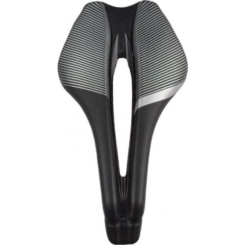 Bicycle Shock Absorbing Hollow Saddle Faux Leather Soft Cycling Road Bike Seat