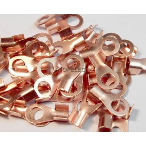 1pc 5mm Pure Red Copper Solderless Hi-Fi Audio Terminal Connector