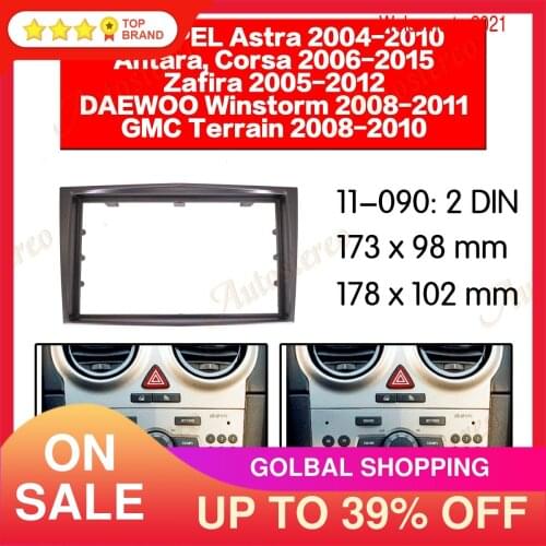 Double Din Car Radio Fascia Trim Kit for 2006+ Opel Vectra Astra Zafira Stereo Dash CD Frame Panel Audio Cover Fitting Kit