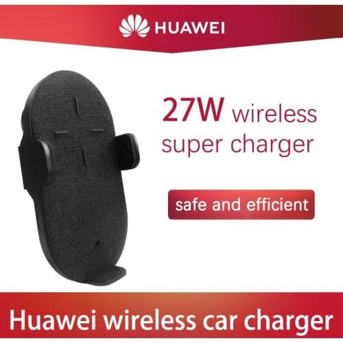 Huawei wireless car charger fast charging 27W Qi standard mobile phone holder for P40 Mate 30 Pro iPhone 11 fast charging