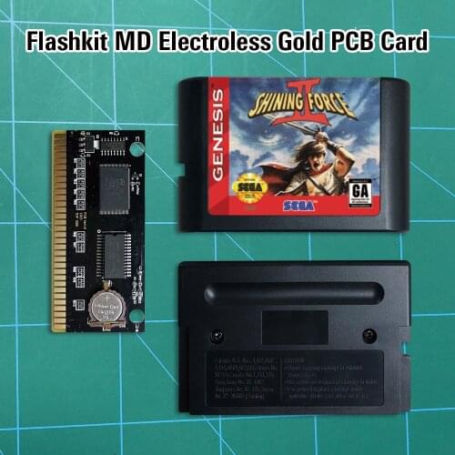 Shining Force II 2 (Battery Save) -Flashkit MD ElectrolessGold PCB Card 16 bit MD Games Cartridge For MegaDrive Genesis console