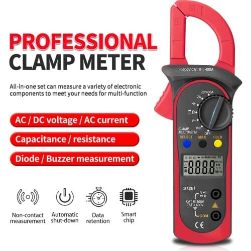 Digital Clamp Multimeter Resistance ohm Tester AC DC Clamp Ammeter Transistor Testers Voltmeter d Contact lcr meter