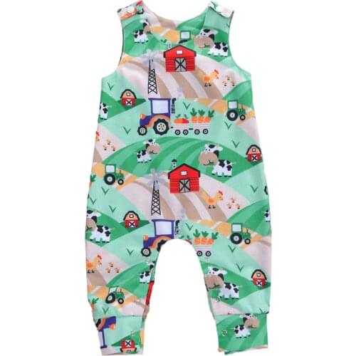 Toddler Kids Baby Girl Boy 0-3T Summer Clothes Cartoon Romper Jumpsuit Sunsuit Outfits