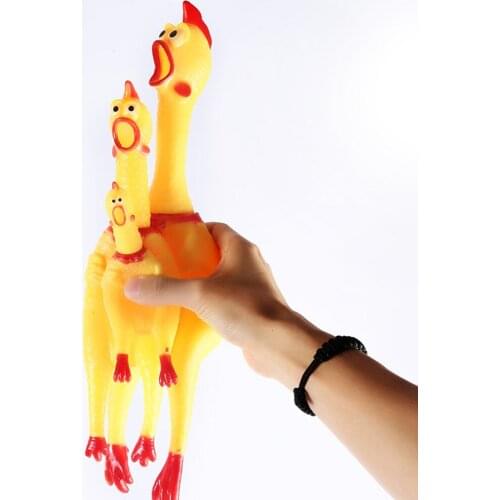 Hot Sell Screaming Chicken Pets Dog Toys Squeeze Squeaky Sound Funny Toy Safety Rubber For Dogs Molar Chew Toys