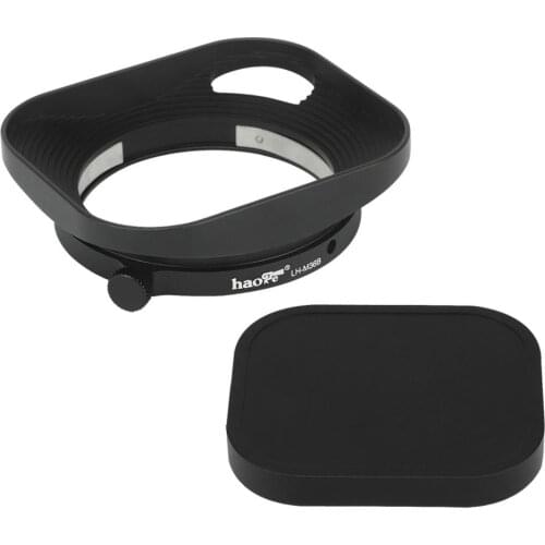 Haoge LH-M36B Square Metal Lens Hood Hollow Out Designed with Cap for Leica Summicron 35mm f2,M 35mm f2 ASPH and Elmarit-M 28mm