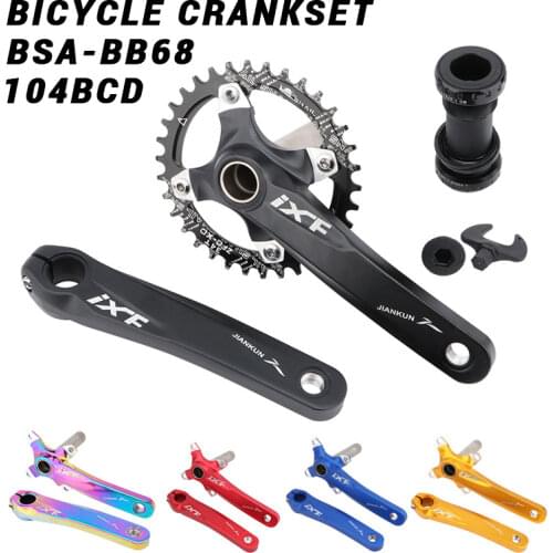 IXF MTB bike crankset bicycle hollow integrated crank modified single disc 104BCD 32 34 36 38 40 42T crankset bottom bracke