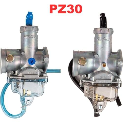 PZ30 Carburetor 30mm Carb Power Jet with Transparent Base For 200cc 250cc Motorcycle Pit Dirt Bike ATV Quad Go kart
