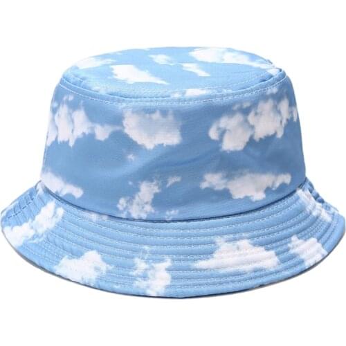 Women Men Fire Butterfly Cloud Dragon Graffiti Print Bucket Hat Harajuku Hip Hop Wide Brim Sunscreen Fisherman Cap