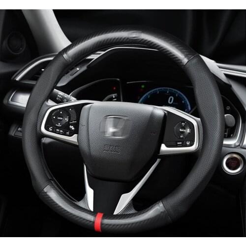 Steering wheel cover set for Honda New Fit New Accord Front Fan CRVXRV Civic car accessories carbon fiber car wheel cover