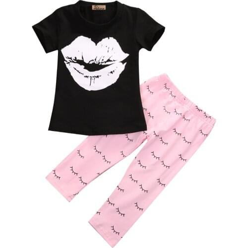 2019 New Hot Sale 2Pcs Newborn Baby Girl Clothes T-shirt Tops Cute Pants Leggings Outfit Set