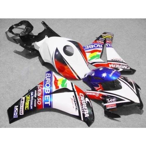 Injection mold Fairing kit for HONDA CBR1000RR 08 09 10 11 CBR 1000RR 2008 2009 2011 ABS white red Fairings set+7gifts HH26