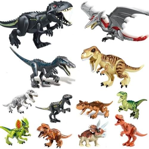 DIY Assembly Jurassic Dinosaur Building Blocks Toys Dino Toys Jurassic World Bricks Educational Toy Christmas Birthday Gift