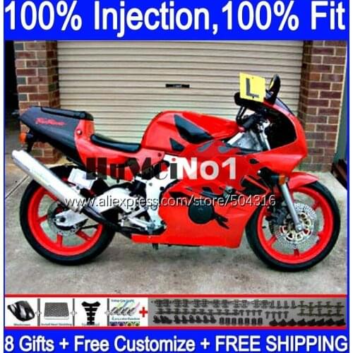 Injection Body For HONDA red glossy CBR 250 RR CBR250RR MC19 88 89 134MC.49 CBR 250RR 250R CBR250 RR 1988 1989 OEM Fairing Kit