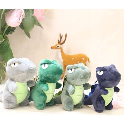 Cool Creative cartoon dinosaur plush pendant tyrannosaurus cute exquisite keychain decoration soft Soothing doll christmase gift