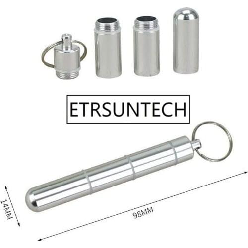 50pcs Metal Cigarette Box Holder Aluminum Portable Keychain Cigarette Case Storage For Outdoor Camping Smoking Accessories