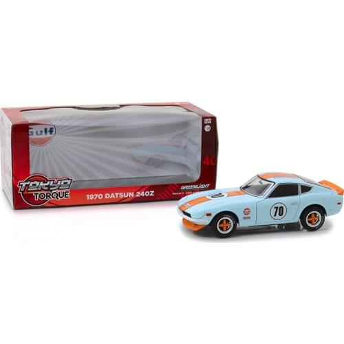 Greenlight 1/24 1970 Datsun 240Z Gulf Oil Collection Metal Die-cast Simulation Model Cars Toys