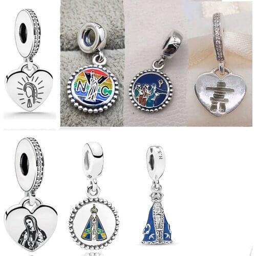 Fashion Autumn New Mexican Virgin of Guadalupe Our Lady and Brazil Nossa Senhora Aparecida Pendant Charm DIY Womens Jewelry