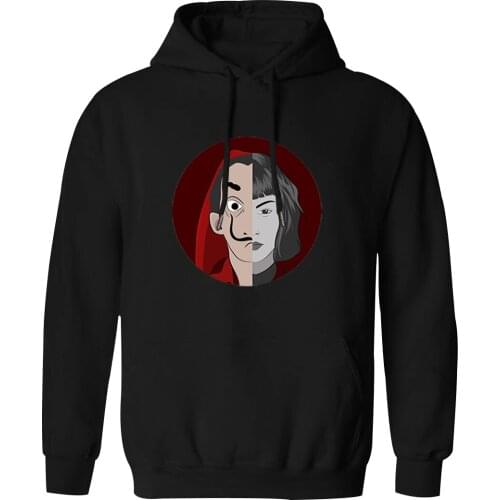 Hooded Mens La casa de papel Cartoon Hip Hop Sweatshirt Vintage Streetwear Mans Clothing 2020 New Arrival Sudaderas Pullovers