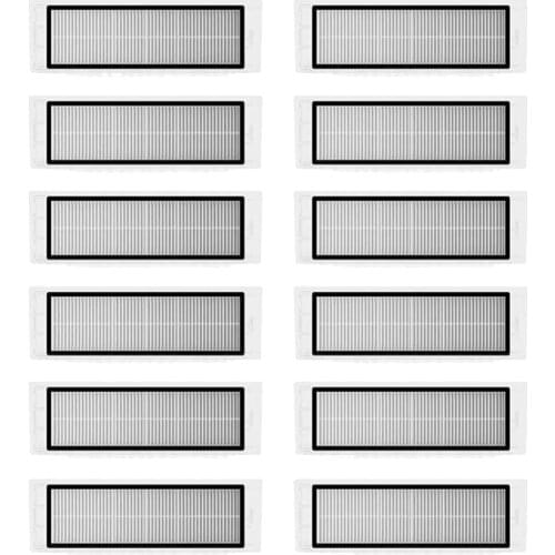 Pack of 12 HEPA Filter for Xiaomi Roborock S6 S5 Max S60 S65 S5 S50 S55 E25 E35 Vacuum Cleaner Accessories