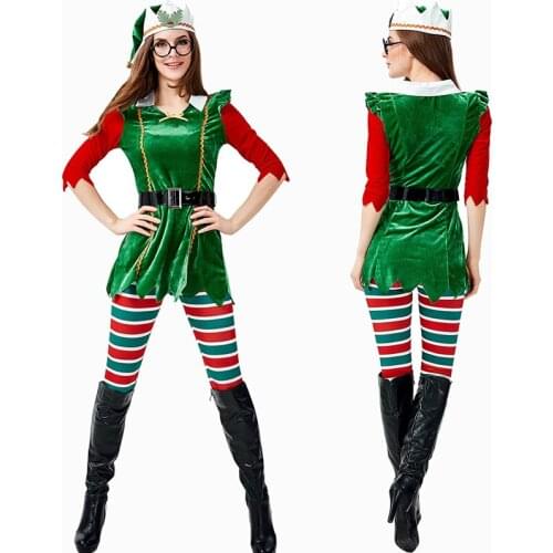 New Elf Costume Cosplay Women Forest Elf Costumes Adult Halloween Costume For Women Christmas Elf Costume Fancy Party Dress Suit